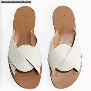 Fluted-Strap Sandals - Size 8